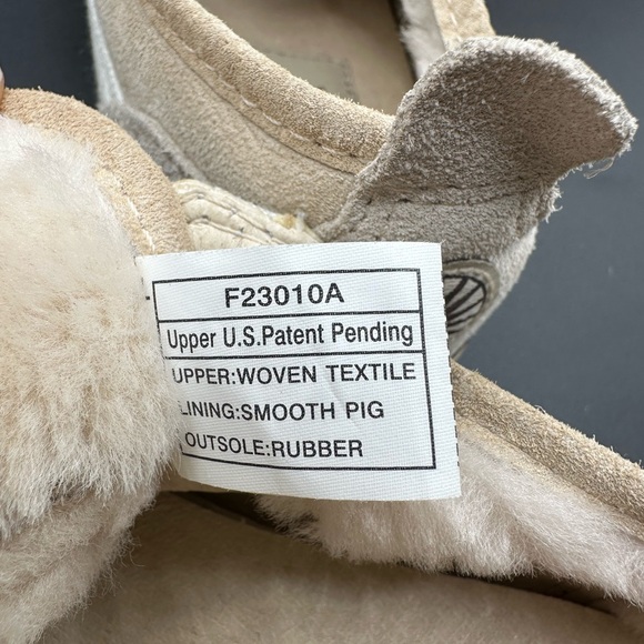 UGG Australia Evers Women's Sneakers US 7.5 Cream Canvas Shoes - Picture 7 of 15